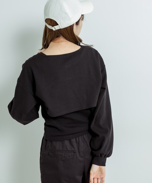 OLIVE des OLIVE(オリーブデオリーブ)の「マルチウェイプルオーバー(Tシャツ/カットソー・レディース・オフホワイト/ブラック/ピンク・FREE)」の17枚目の写真