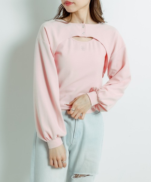 OLIVE des OLIVE(オリーブデオリーブ)の「マルチウェイプルオーバー(Tシャツ/カットソー・レディース・オフホワイト/ブラック/ピンク・FREE)」の22枚目の写真