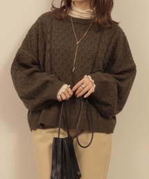 ハニカムケーブルニット