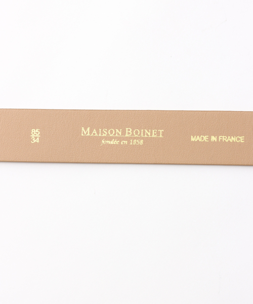 美品　メゾンボワネ　イエナ　ベルト　ゴールド金具　イエナ　ダークブラウン MAISON BOINET/メゾンボワネ】レザーベルト 30mm（ベルト