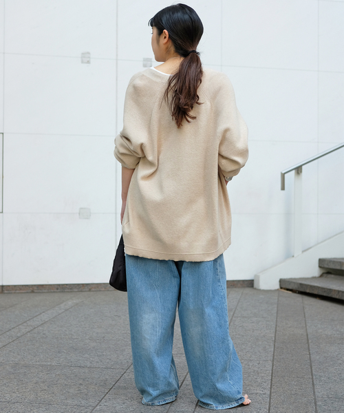 【スプリングセール】美品 エーピーストゥディオ AP STUDIO SCENTOF Cotton loosey V プルオーバー/ベージュ トップス【2400013980029】 AP STUDIO（エーピーストゥディオ）の「SCENTOF コットン