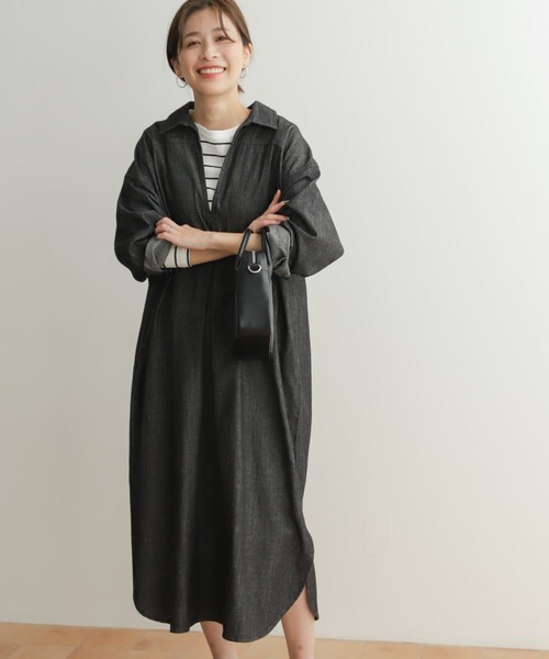 極美品❤️アーバンリサーチドアーズ　ライトデニムフレアワンピース インディゴ 楽天市場】『Sサイズ/低身長向けも展開』フィットフレアデニム