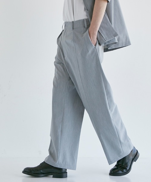 CITY TOKYO（シティトウキョウ）の「HIGH COUNTファンクションワイドパンツ（スラックス・メンズ・ホワイト/ブラウン/グレー/ブラック・1/2/3）」の3枚目の写真