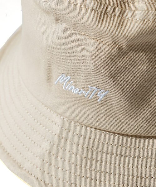 MinoriTY（マイノリティ）の「【MinoriTY】ブランドロゴバケットハット 帽子 メンズ（ハット・メンズ・ベージュ/ブラック・FREE）」の10枚目の写真