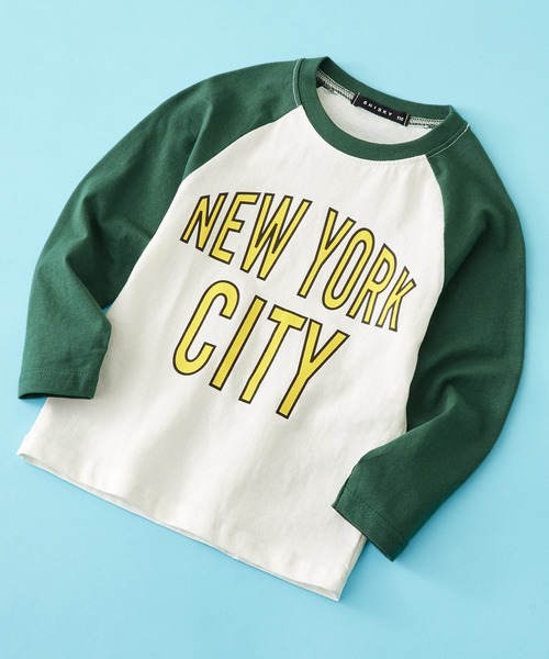 SHISKY（シスキー）の「SHISKY / シスキー 柄込み フロント/バックプリント/ラグランスリーブ カットソー 長袖 キッズ（Tシャツ/カットソー・キッズ・ダークグリーン系1/ダークグリーン/ネイビー/杢グレー/ネイビー系1/ダークグリーン系/ベージュ/サックスブルー/グレー系1/チャコール/グレー系/ホワイト系/ブラック/サックスブルー系/ネイビー系/オフホワイト・150/120/110/160/130/140）」の12枚目の写真