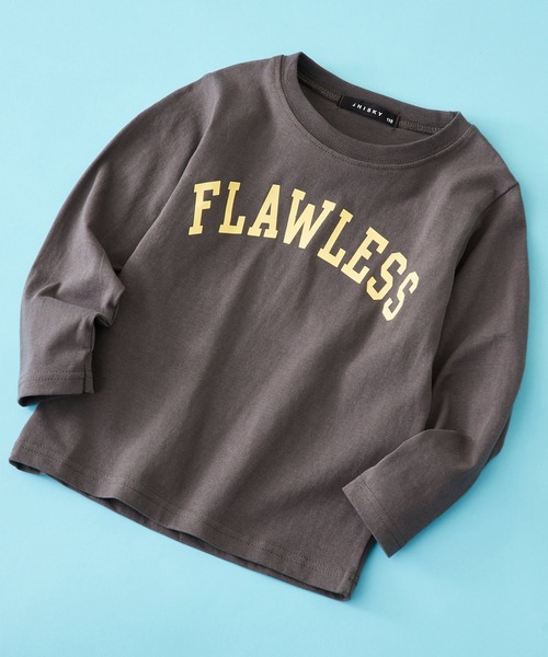 SHISKY（シスキー）の「SHISKY / シスキー 柄込み フロント/バックプリント/ラグランスリーブ カットソー 長袖 キッズ（Tシャツ/カットソー・キッズ・ダークグリーン系1/ダークグリーン/ネイビー/杢グレー/ネイビー系1/ダークグリーン系/ベージュ/サックスブルー/グレー系1/チャコール/グレー系/ホワイト系/ブラック/サックスブルー系/ネイビー系/オフホワイト・150/120/110/160/130/140）」の6枚目の写真