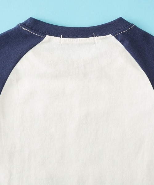 SHISKY（シスキー）の「SHISKY / シスキー 柄込み フロント/バックプリント/ラグランスリーブ カットソー 長袖 キッズ（Tシャツ/カットソー・キッズ・ダークグリーン系1/ダークグリーン/ネイビー/杢グレー/ネイビー系1/ダークグリーン系/ベージュ/サックスブルー/グレー系1/チャコール/グレー系/ホワイト系/ブラック/サックスブルー系/ネイビー系/オフホワイト・150/120/110/160/130/140）」の20枚目の写真