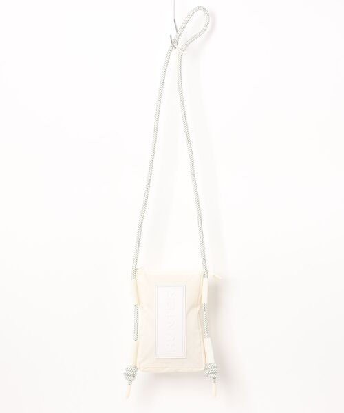 HUNTER（ハンター）の「トラベル リップストップ フォンポーチ（ボディバッグ/ウエストポーチ・レディース・ホワイト/ブラック/オフホワイト・ONE SIZE/ONE）」の2枚目の写真