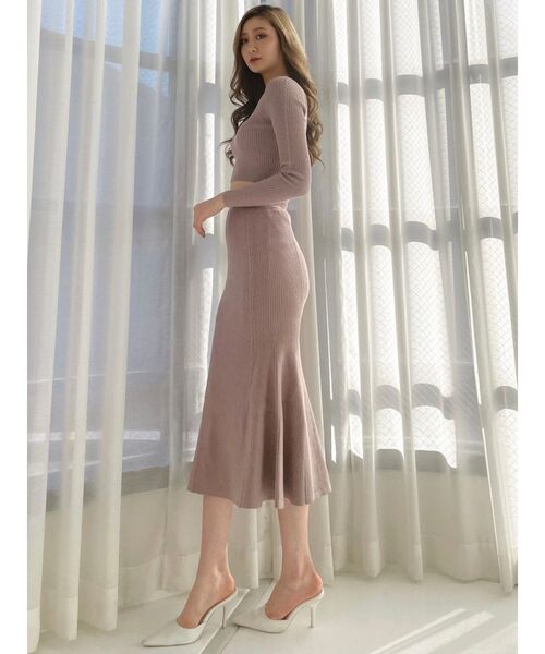 GYDA（ジェイダ）の「VネックミニケーブルKT TOPS（ニット/セーター・レディース・ピンク/ブラック・FREE）」の7枚目の写真