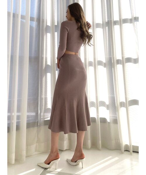 GYDA（ジェイダ）の「VネックミニケーブルKT TOPS（ニット/セーター・レディース・ピンク/ブラック・FREE）」の10枚目の写真