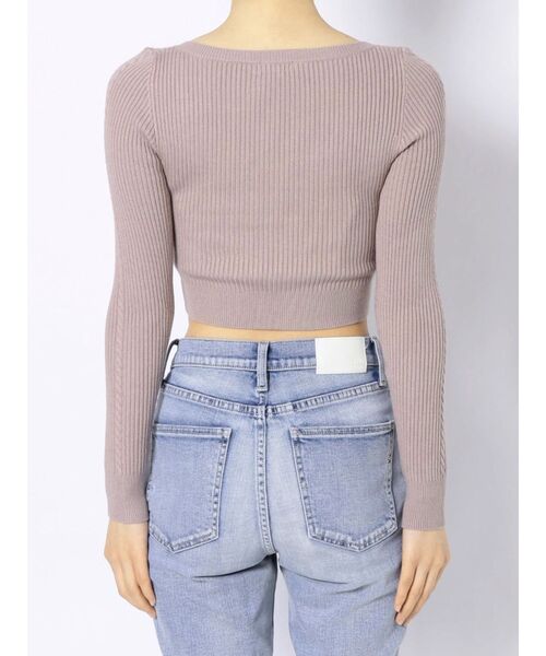 GYDA（ジェイダ）の「VネックミニケーブルKT TOPS（ニット/セーター・レディース・ピンク/ブラック・FREE）」の19枚目の写真