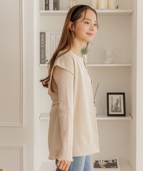 flower（フラワー）の「クラシックベスト（ベスト・レディース・アイボリー/ベージュ・FREE）」の19枚目の写真