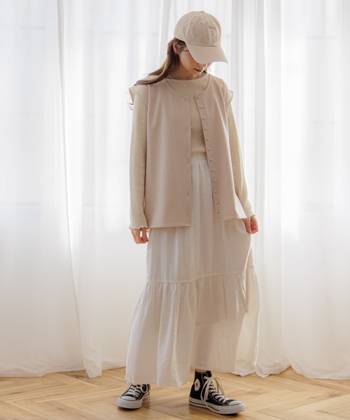 flower（フラワー）の「クラシックベスト（ベスト・レディース・アイボリー/ベージュ・FREE）」の20枚目の写真