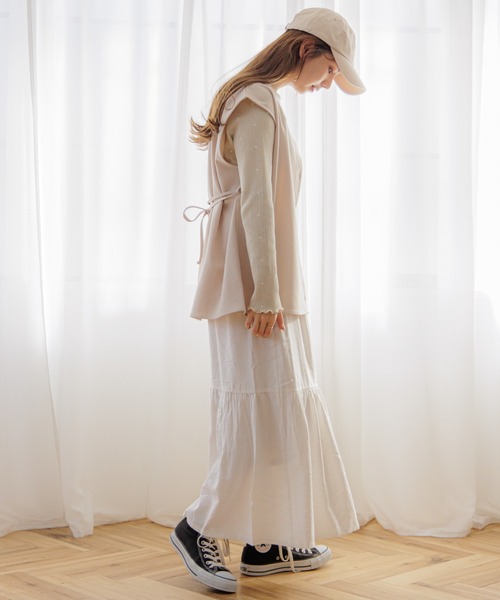 flower（フラワー）の「クラシックベスト（ベスト・レディース・アイボリー/ベージュ・FREE）」の12枚目の写真