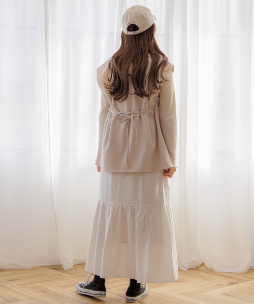 flower（フラワー）の「クラシックベスト（ベスト・レディース・アイボリー/ベージュ・FREE）」の4枚目の写真