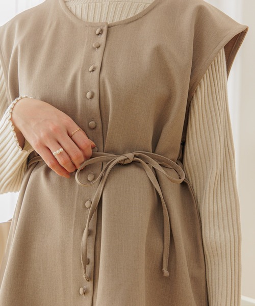 flower（フラワー）の「クラシックベスト（ベスト・レディース・アイボリー/ベージュ・FREE）」の8枚目の写真