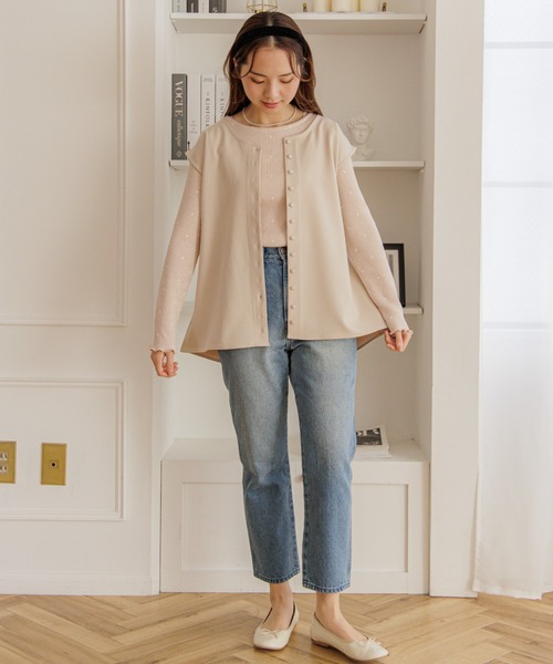 flower（フラワー）の「クラシックベスト（ベスト・レディース・アイボリー/ベージュ・FREE）」の15枚目の写真