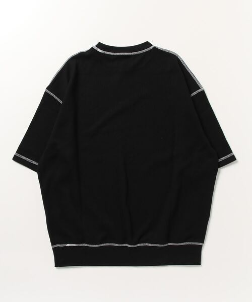En serio TOKYO(エンソリオトーキョー)の「TCワッフル アウトステッチ リブTEE(Tシャツ/カットソー・メンズ・ブラック/オフホワイト・M/L)」の5枚目の写真