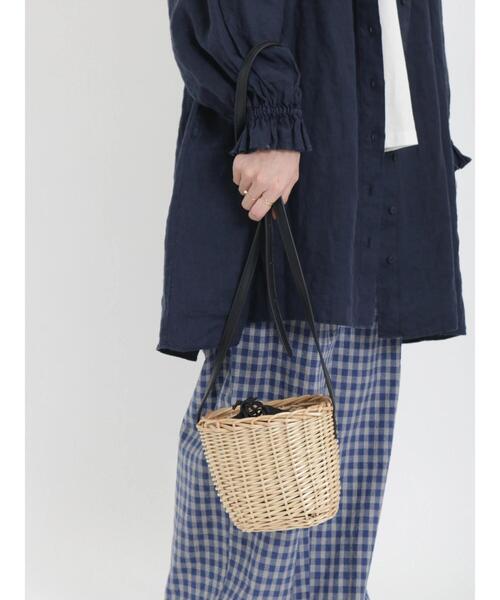 Samansa Mos2（サマンサ モスモス）の「ウィローショルダーカゴバッグ（ハンドバッグ・レディース・ブラック/ブラウン・ﾌﾘ-）」の3枚目の写真