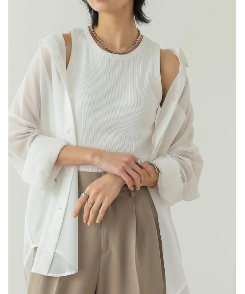 [神山まりあさん着用]カップ付きアメスリタンクトップ