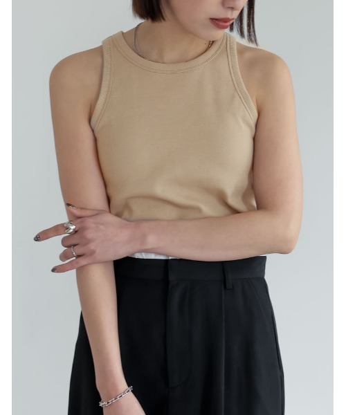 Re:EDIT（リエディ）の「[神山まりあさん着用]カップ付きアメスリタンクトップ（タンクトップ・レディース・ベージュ/オフホワイト/モカ/ブラック/チャコールグレー・LARGE/MEDIUM）」の9枚目の写真