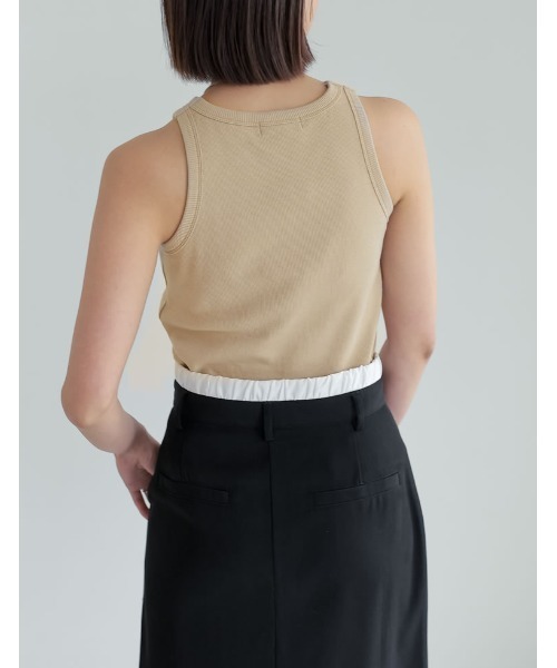 Re:EDIT（リエディ）の「[神山まりあさん着用]カップ付きアメスリタンクトップ（タンクトップ・レディース・ベージュ/オフホワイト/モカ/ブラック/チャコールグレー・LARGE/MEDIUM）」の11枚目の写真