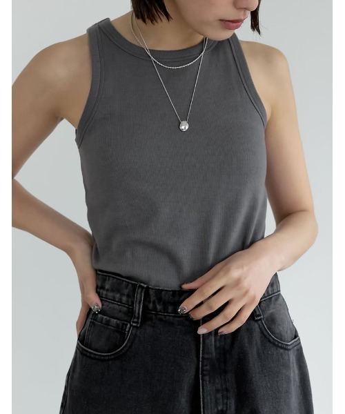 Re:EDIT（リエディ）の「[神山まりあさん着用]カップ付きアメスリタンクトップ（タンクトップ・レディース・ベージュ/オフホワイト/モカ/ブラック/チャコールグレー・LARGE/MEDIUM）」の13枚目の写真