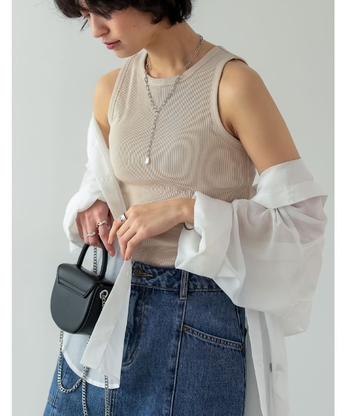 [神山まりあさん着用]カップ付きアメスリタンクトップ