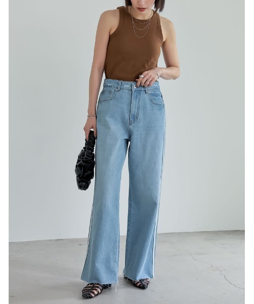 Re:EDIT（リエディ）の「[神山まりあさん着用]カップ付きアメスリタンクトップ（タンクトップ・レディース・ベージュ/オフホワイト/モカ/ブラック/チャコールグレー・LARGE/MEDIUM）」の16枚目の写真