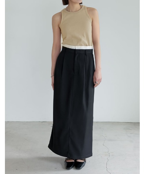 Re:EDIT（リエディ）の「[神山まりあさん着用]カップ付きアメスリタンクトップ（タンクトップ・レディース・ベージュ/オフホワイト/モカ/ブラック/チャコールグレー・LARGE/MEDIUM）」の8枚目の写真