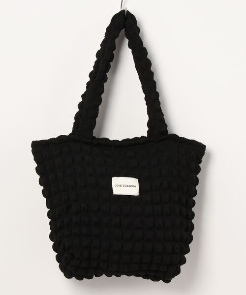 STYLEBLOCK(スタイルブロック)の「ポップコーンワッフルトートバッグ(トートバッグ・レディース・ホワイト/ブラック/ブルー/イエロー/ピンク・FREE)」の15枚目の写真