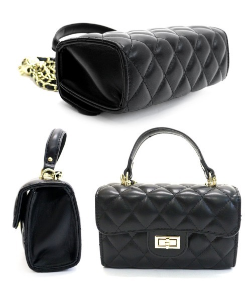 DONOBAN（ドノバン）の「キルティングチェーンショルダーバッグ（ショルダーバッグ・レディース・ブラック/ピンク/グリーン/アイボリー・ONESIZE）」の10枚目の写真