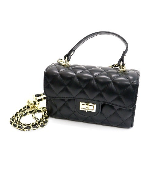 DONOBAN（ドノバン）の「キルティングチェーンショルダーバッグ（ショルダーバッグ・レディース・ブラック/ピンク/グリーン/アイボリー・ONESIZE）」の13枚目の写真