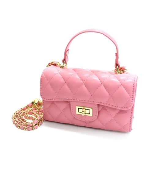 DONOBAN（ドノバン）の「キルティングチェーンショルダーバッグ（ショルダーバッグ・レディース・ブラック/ピンク/グリーン/アイボリー・ONESIZE）」の18枚目の写真