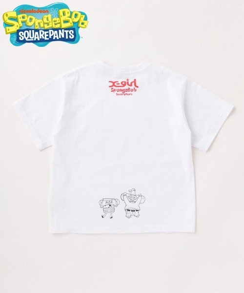 X-girl Stages（エックスガールステージス）の「【コラボ】スポンジボブスケボー半袖Tシャツ（Tシャツ/カットソー・キッズ・ブラック/ホワイト・120cm/130cm/90cm/110cm/140cm/80ｃｍ/100cm）」の11枚目の写真