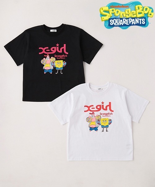 X-girl Stages（エックスガールステージス）の「【コラボ】スポンジボブスケボー半袖Tシャツ（Tシャツ/カットソー・キッズ・ブラック/ホワイト・120cm/130cm/90cm/110cm/140cm/80ｃｍ/100cm）」の19枚目の写真