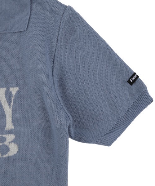 tシャツ A'GEM/9 × .kom「 FANCY CLUB/ファンシークラブ」 FANCY WAVE COLLAR KNIT TEE/ウエーブカラ FANCY CLUB tシャツ A'GEM/9 × .kom「 CLUB/ファンシークラブ