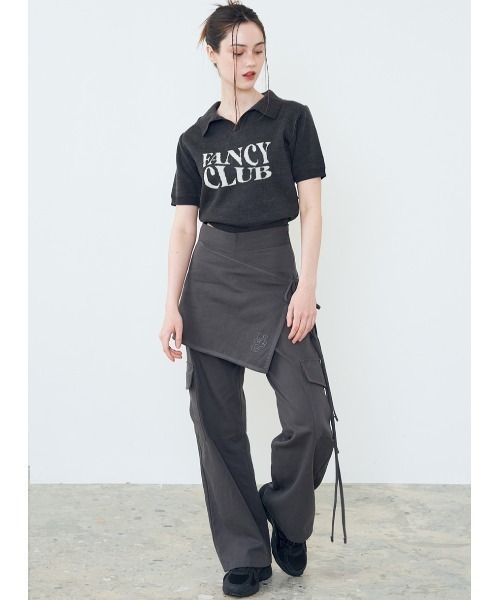tシャツ A'GEM/9 × .kom「 FANCY CLUB/ファンシークラブ」 FANCY WAVE COLLAR KNIT TEE/ウエーブカラ A'GEM/9 × .kom『 FANCY CLUB/ファンシークラブ』 FANCY WAVE