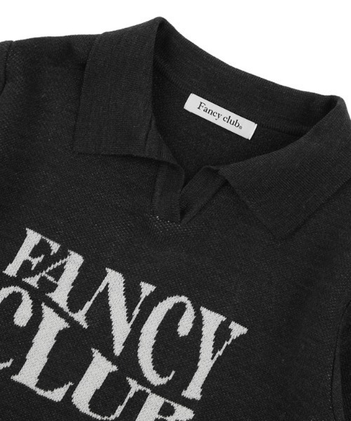 tシャツ A'GEM/9 × .kom「 FANCY CLUB/ファンシークラブ」 FANCY WAVE COLLAR KNIT TEE/ウエーブカラ A'GEM/9 × .kom『 FANCY CLUB/ファンシークラブ』 FANCY WAVE