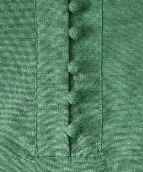 grove（グローブ）の「◆【ひんやり】くるみ釦キーネックフリルブラウス（シャツ/ブラウス・レディース・ブラック系1/ナチュラル/グリーン/ネイビー・02/03/01/05/04）」の12枚目の写真