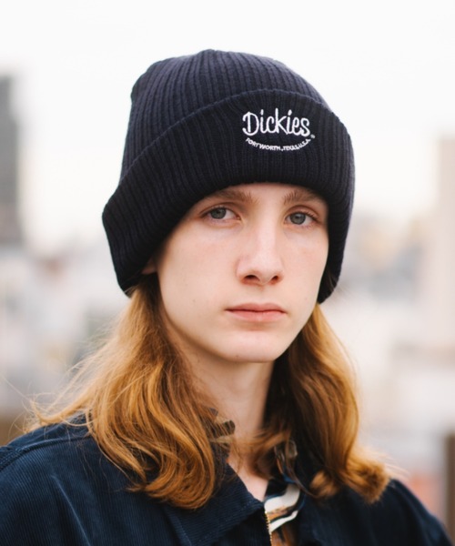 Dickies（ディッキーズ）の「Dickies EMB ニットワッチ/ロゴ/ニット帽/フリーサイズ/帽子/キャップ/ディッキーズ（ニットキャップ/ビーニー・メンズ・ブラウン/ネイビー/オフホワイト/ブラック・FREE）」の4枚目の写真