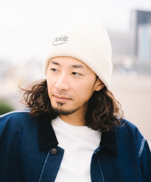 Dickies（ディッキーズ）の「Dickies EMB ニットワッチ/ロゴ/ニット帽/フリーサイズ/帽子/キャップ/ディッキーズ（ニットキャップ/ビーニー・メンズ・ブラウン/ネイビー/オフホワイト/ブラック・FREE）」の5枚目の写真
