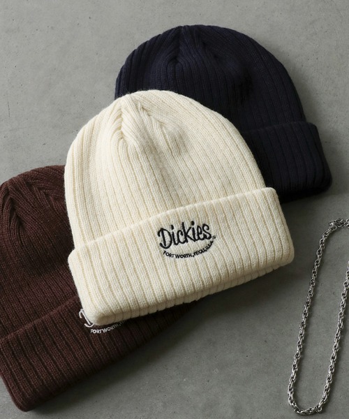 Dickies（ディッキーズ）の「Dickies EMB ニットワッチ/ロゴ/ニット帽/フリーサイズ/帽子/キャップ/ディッキーズ（ニットキャップ/ビーニー・メンズ・ブラウン/ネイビー/オフホワイト/ブラック・FREE）」の15枚目の写真