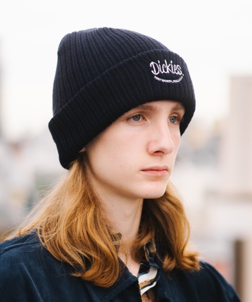 Dickies（ディッキーズ）の「Dickies EMB ニットワッチ/ロゴ/ニット帽/フリーサイズ/帽子/キャップ/ディッキーズ（ニットキャップ/ビーニー・メンズ・ブラウン/ネイビー/オフホワイト/ブラック・FREE）」の13枚目の写真