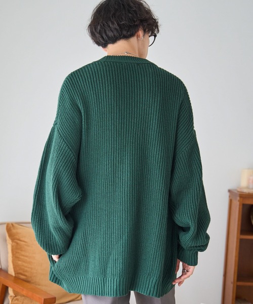 WEGO(ウィゴー)の「WEGO/ルーズフィットカーディガン(カーディガン/ボレロ・メンズ・ホワイト系その他/ブラック系その他/ダークグリーン/ブラック/ライトグレー/ブルー/ブルー系その他・LARGE/MEDIUM)」の19枚目の写真