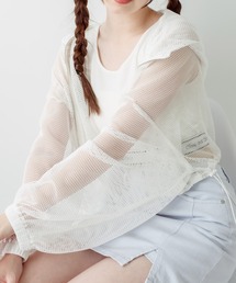 クロップドメッシュパーカー 1031070110