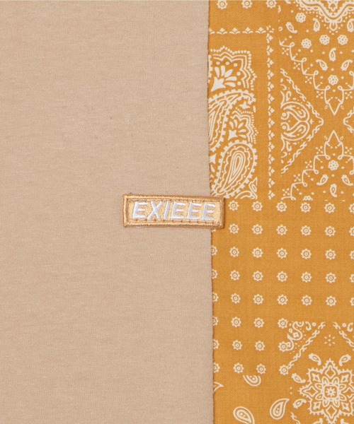 EXIEEE(イグジー)の「バンダナ柄切り替えTシャツ(Tシャツ/カットソー・レディース・ベージュ/ブラック・SMALL/MEDIUM/LARGE)」の13枚目の写真