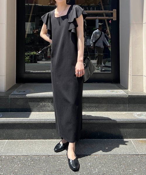 CAPRICIEUX LE'MAGE（カプリシューレマージュ）の「【サイズ展開あり】ラッフルワンピース（ワンピース・レディース・ホワイト系その他/ブラック・FREE/S）」の22枚目の写真