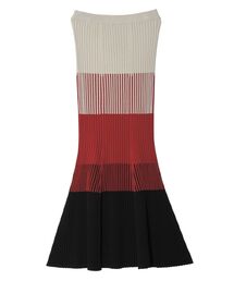 UN3D. | ランダムストライプニットスカート【セットアップ着用可能】(スカート)