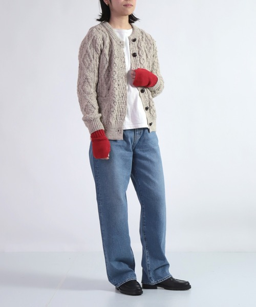 HIGHLAND 2000（ハイランドトゥーサウザンド）の「[ HIGHLAND2000 ] KNIT MITTEN / ミラノウール ミトングローブ（手袋・レディース・レッド/ブラック/アイボリー・FREE）」の10枚目の写真